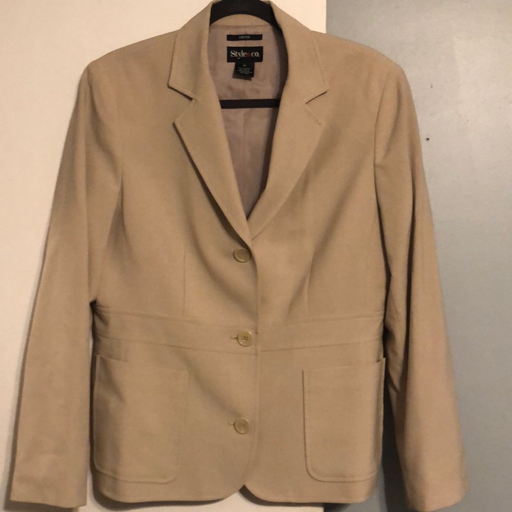 Style and Co Tan Blazer size 14